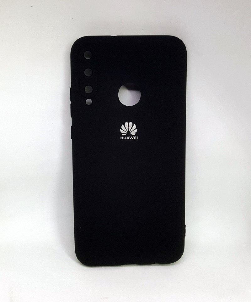 Накладка Silicone Case Full Camera для Huawei P40 Lite E чорна-0