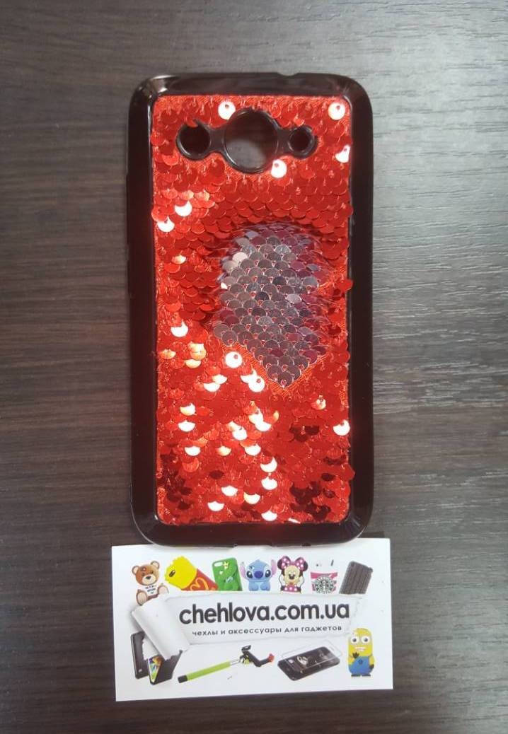Накладка Sequins для Huawei Y3 2017 (CRO-U00) червона-1