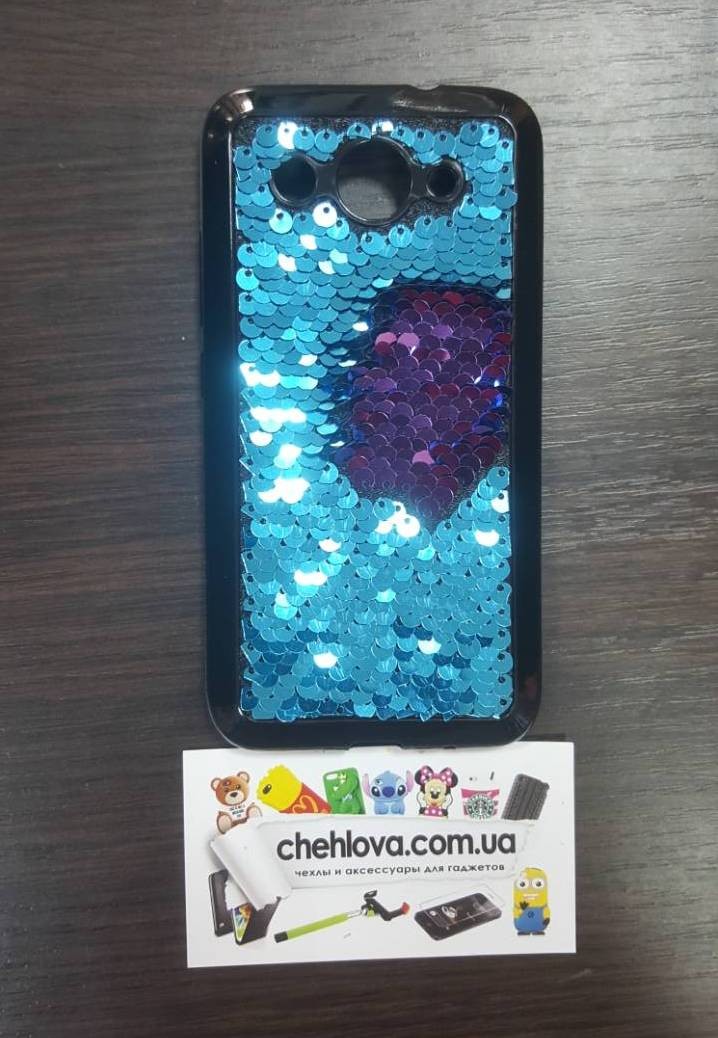 Накладка Sequins для Huawei Y3 2017 (CRO-U00) синя-1