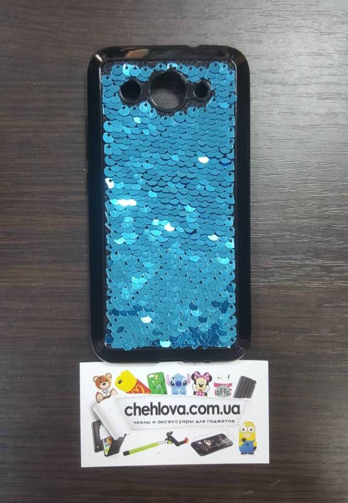 Накладка Sequins для Huawei Y3 2017 (CRO-U00) синя-0