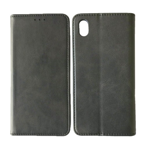 Книжка Black TPU Magnet для Huawei Y5 (2019)/Honor 8S Сіра-0
