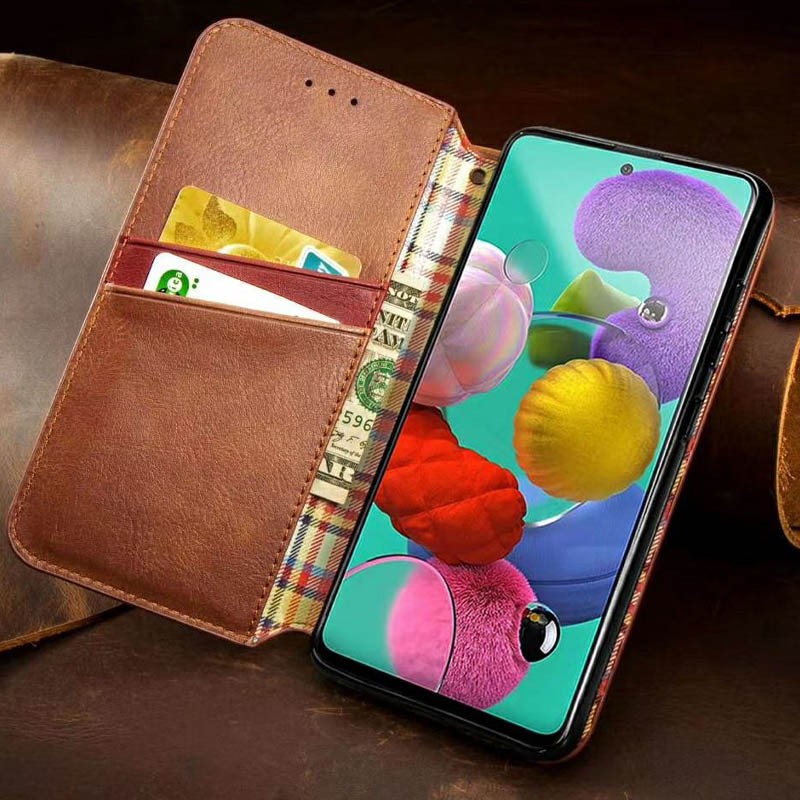 Книжка GETMAN Cubic для Samsung A50/A30s коричнева-1