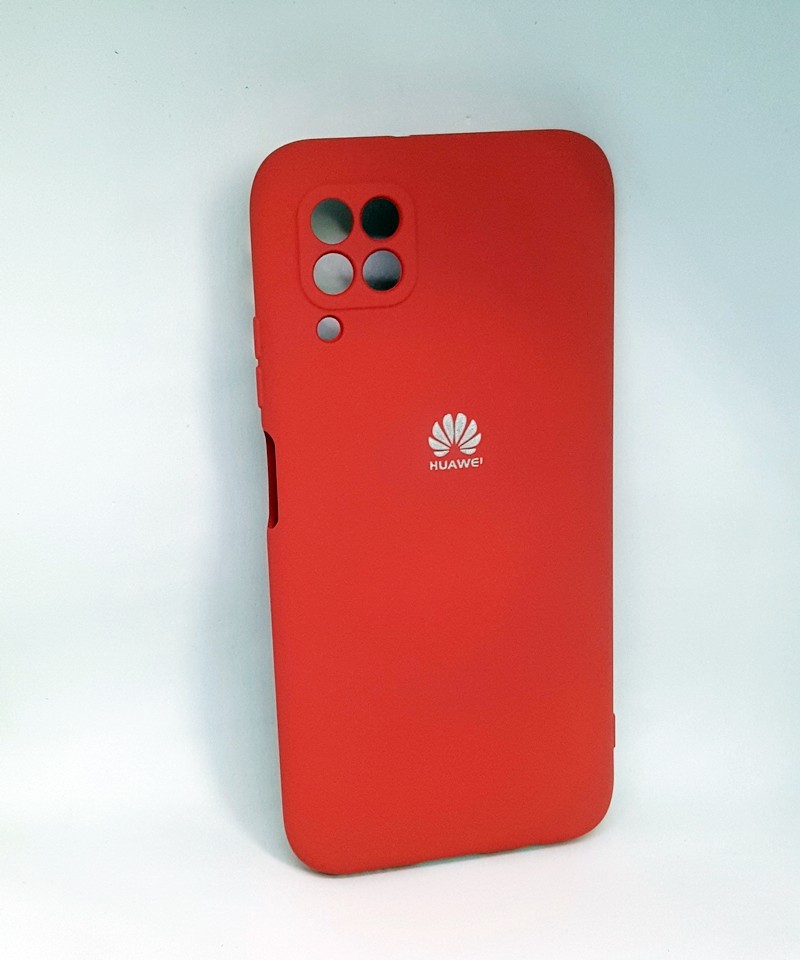 Накладка Silicone Case Full Camera для Huawei P40 Lite бордова-0