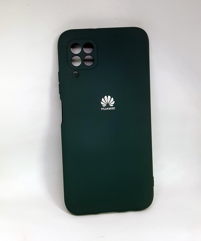 Накладка Silicone Case Full Camera для Huawei P40 Lite зелена-0