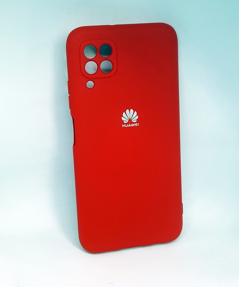 Накладка Silicone Case Full Camera для Huawei P40 Lite червона-0