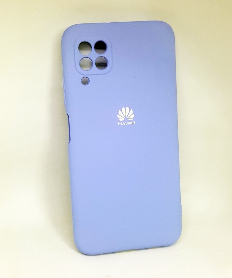 Накладка Silicone Case Full Camera для Huawei P40 Lite бузкова-0