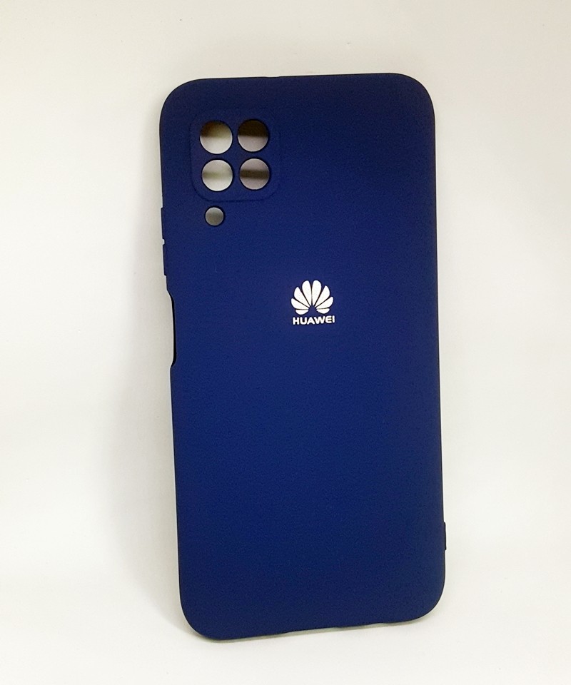 Накладка Silicone Case Full Camera для Huawei P40 Lite синя-0