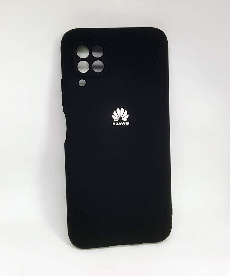 Накладка Silicone Case Full Camera для Huawei P40 Lite чорна-0