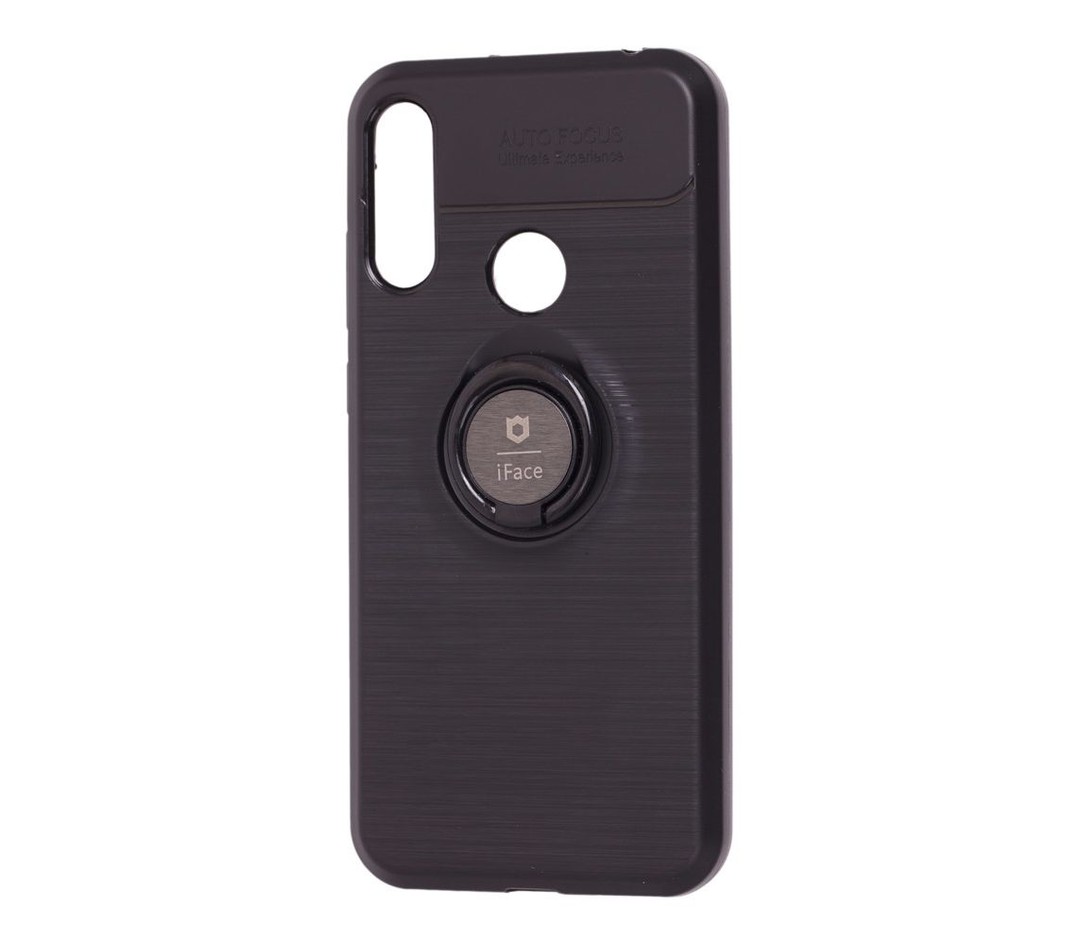 Накладка AUTO FOCUS з кільцем для Samsung M30 чорна-0