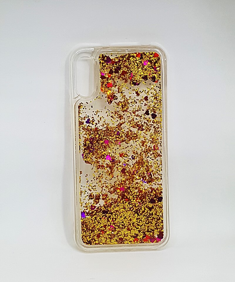 Накладка Aqua для Huawei Y6 2019 (MRD-LX1F)   золоті блискітки (переливається)-0