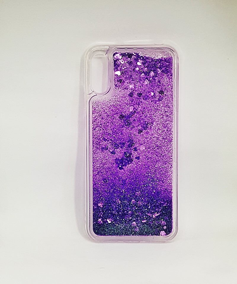 Накладка Aqua для Huawei Y6 2019 (MRD-LX1F)   фіолетові блискітки (переливається)-0