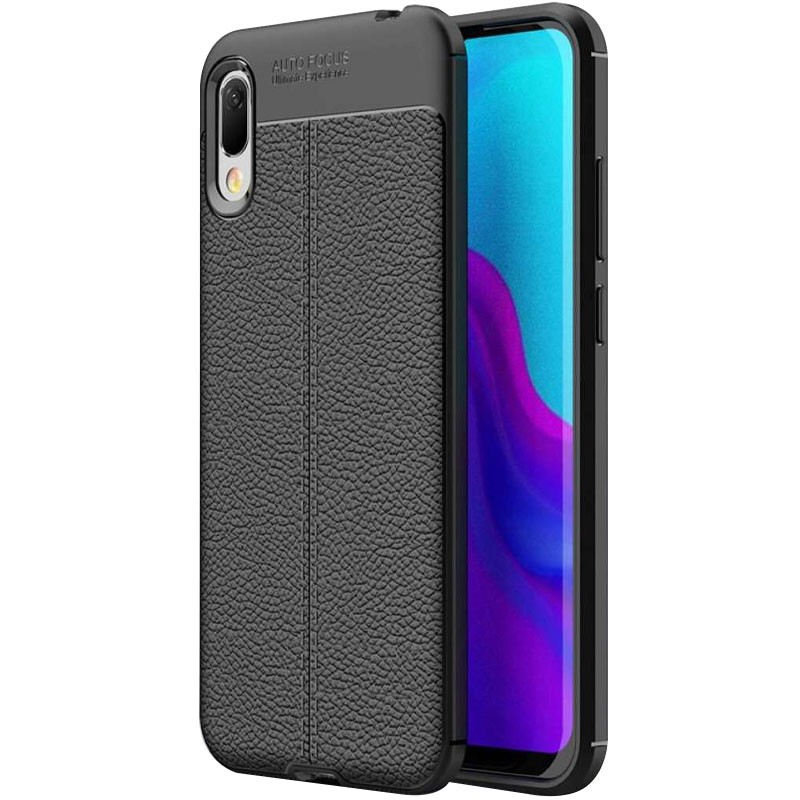 Накладка Ultimate Leather для Huawei Y6 2019 чорна-0