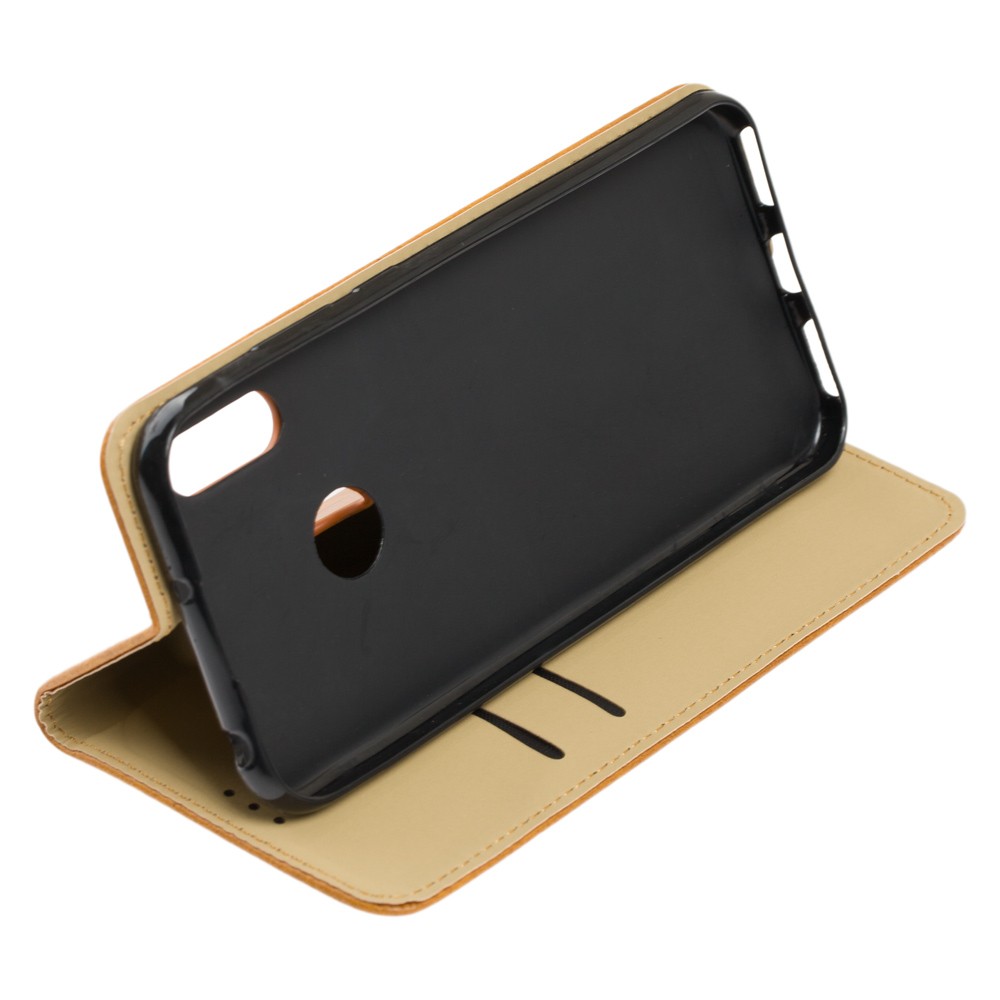 Книжка Black TPU Magnet для Huawei Y6 Prime (2019)/Y6s/Honor 8A Коричнева-1