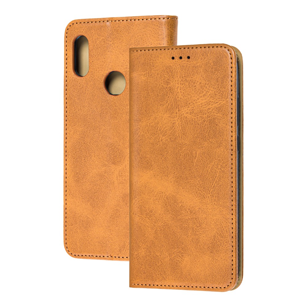 Книжка Black TPU Magnet для Huawei Y6 Prime (2019)/Y6s/Honor 8A Коричнева-0