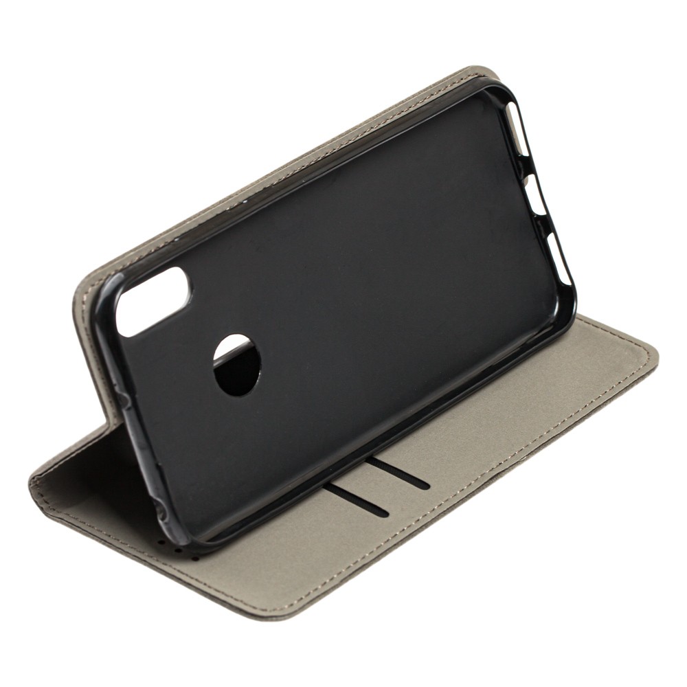 Книжка Black TPU Magnet для Huawei Y6 Prime (2019)/Y6s/Honor 8A Сіра-1