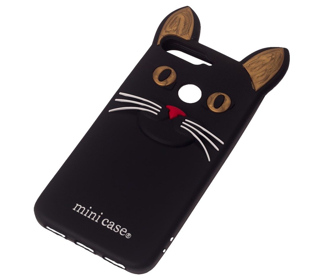 Накладка для Huawei Y6 Prime (2018) (ATU-l21)/ Honor 7C  (AUM-L41) / Honor 7A Pro (AUM-L29)   Cat 3D (Чорний)-1