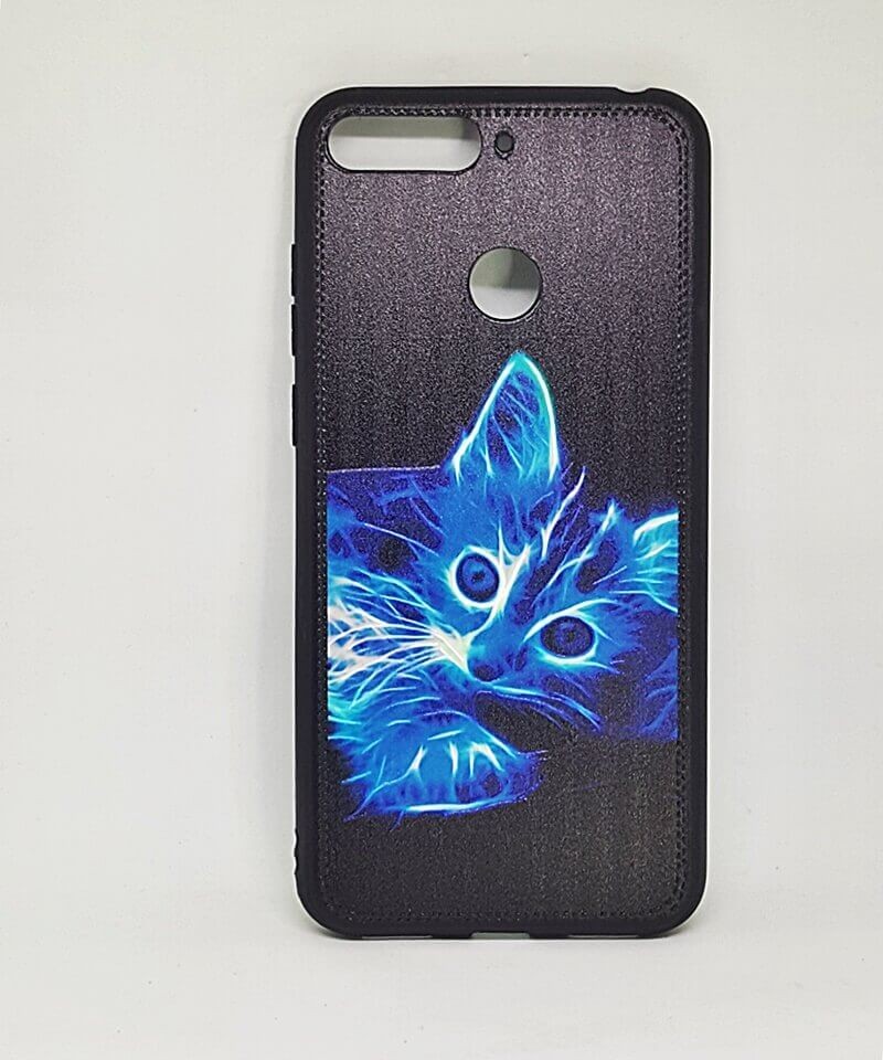 Накладка NIGHT CASE для Huawei Y6 Prime (2018) (ATU-l21)/ Honor 7C  (AUM-L41) / Honor 7A Pro (AUM-L29)  "Котик" (світиться)-0