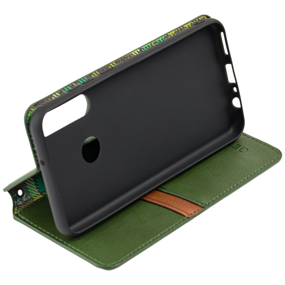 Книжка GETMAN Cubic для Huawei Y6P зелена-1