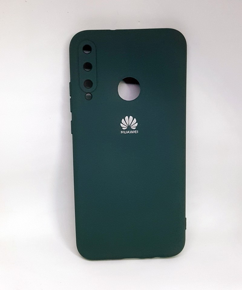 Накладка Silicone Case Full Camera для Huawei Y6P зелена-0