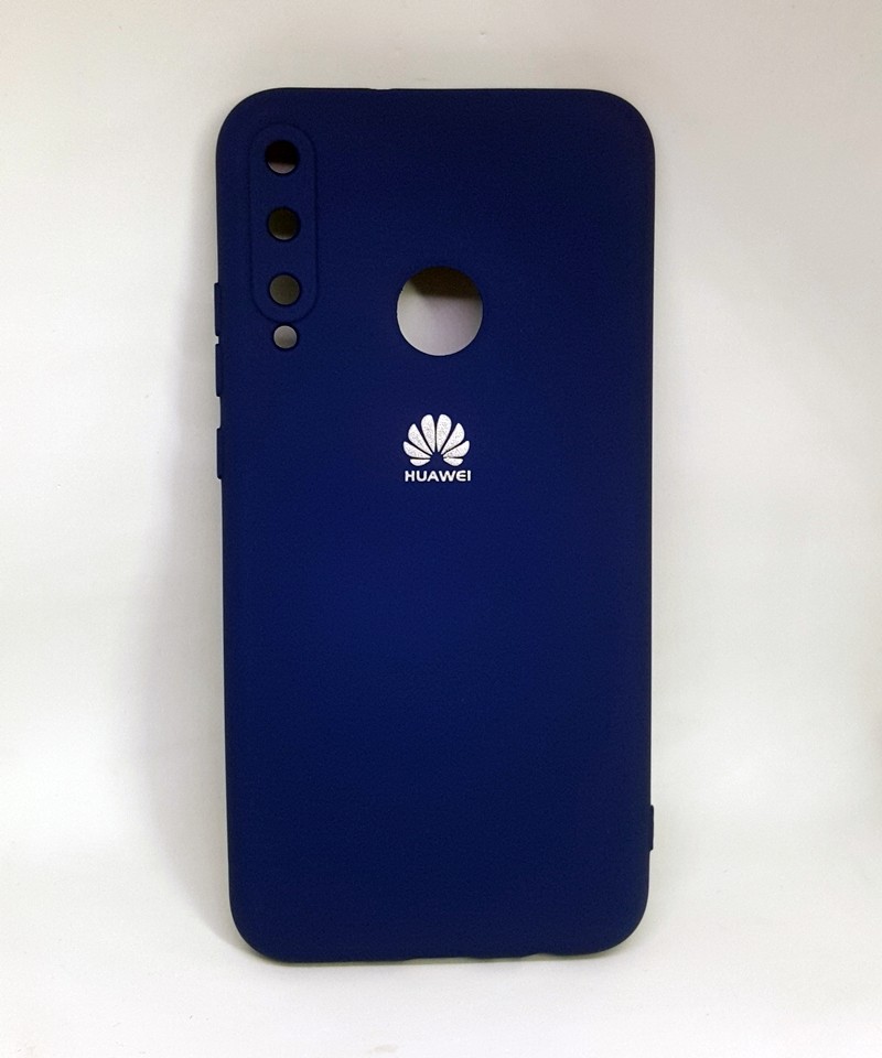 Накладка Silicone Case Full Camera для Huawei Y6P синя-0