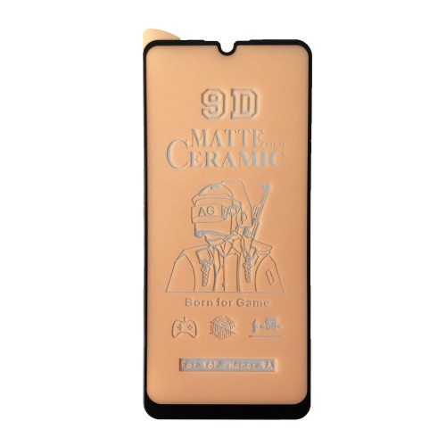 Гнучке скло Ceramic MATT для Huawei Y6P матове з чорною рамкою-0