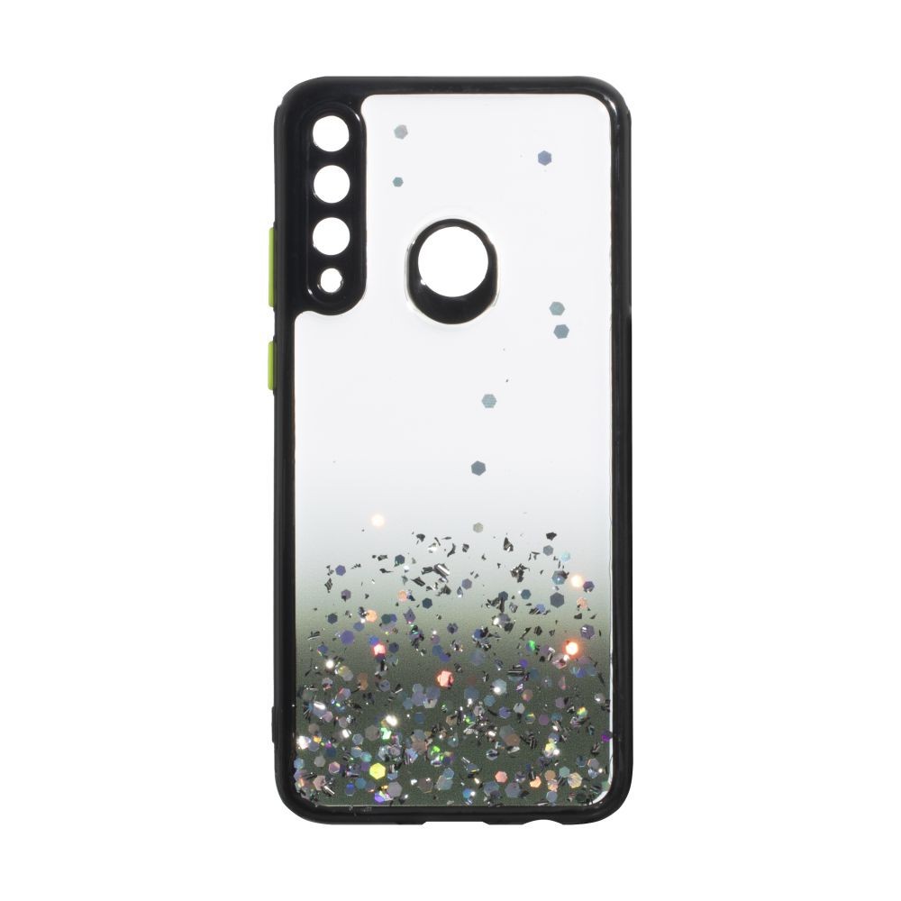 Накладка Glitter Bling Sequins для Huawei Y6P чорна-0