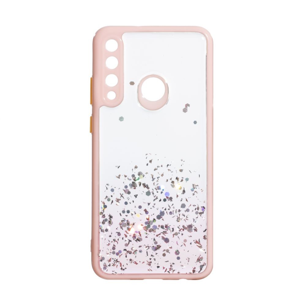 Накладка Glitter Bling Sequins для Huawei Y6P рожева-0