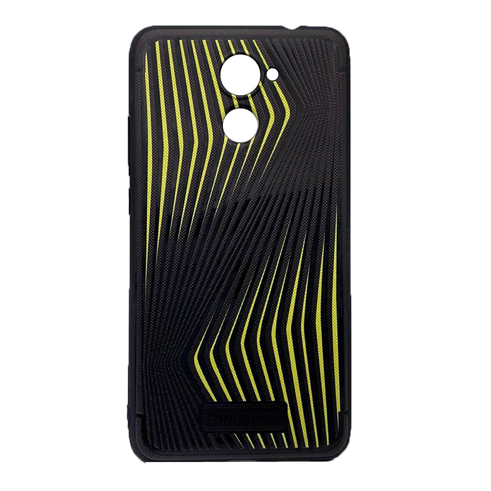 Накладка Motomo Line для Huawei Y7 2017 (Black/yellow)-0
