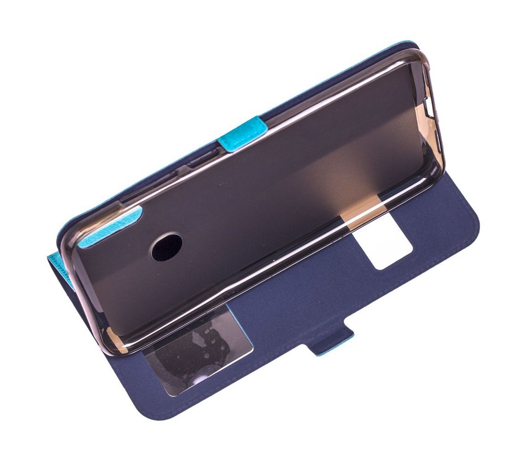 Книжка ROCK для Huawei P Smart (2019) POT-LX1 / Honor 10 Lite (HRY-LX1) (2 вікна) (Бірюзова)-2