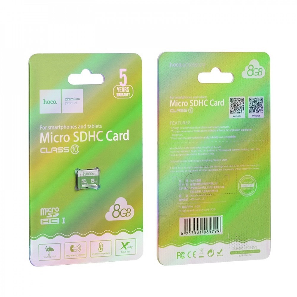 Hoco MicroSD 8Gb (Class 10) (card only)-0