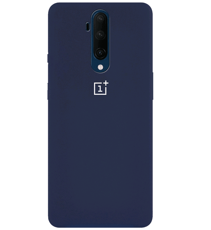 Silicone Case Full Protective для OnePlus 7T Pro (Dark Blue)-0