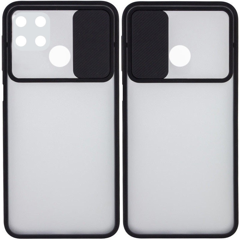 Накладка Camshield mate TPU для Oppo A15s / A15 чорна шторка-0