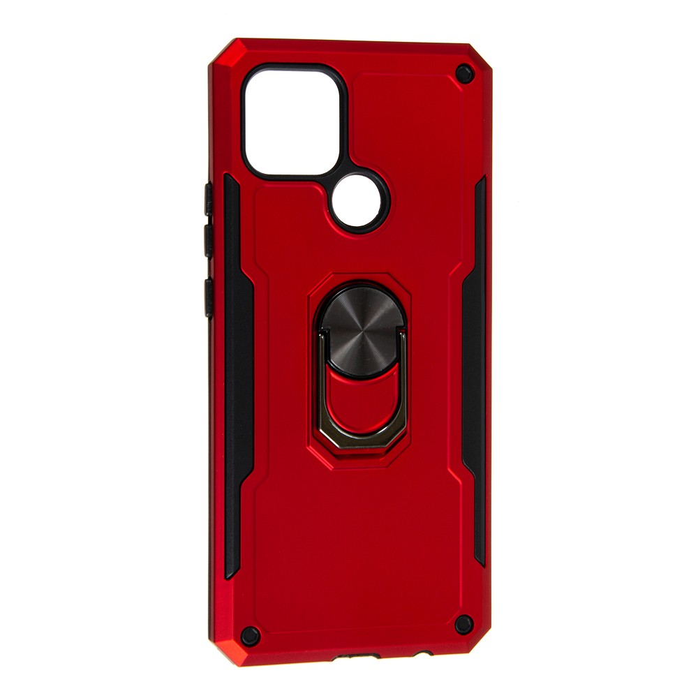 Накладка під магнітний тримач Serge Ring для Oppo A15 / A15s Red-0