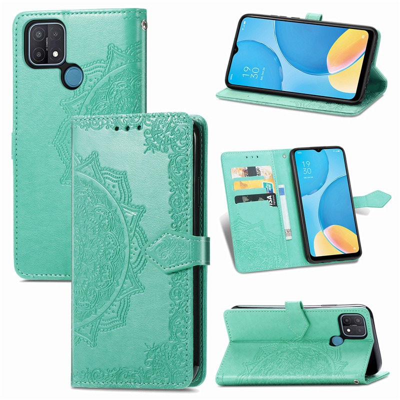 Книжка Art Case для Oppo A15/A15s бірюзова-0
