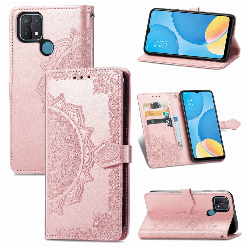 Книжка Art Case для Oppo A15/A15s рожева-0