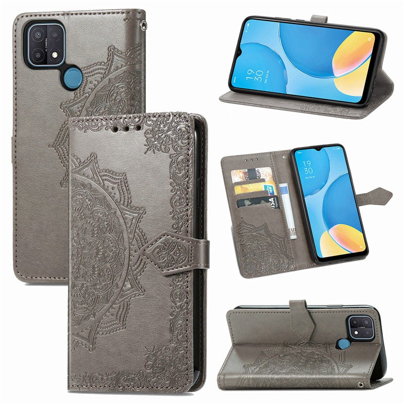 Книжка Art Case для Oppo A15/A15s сіра-0