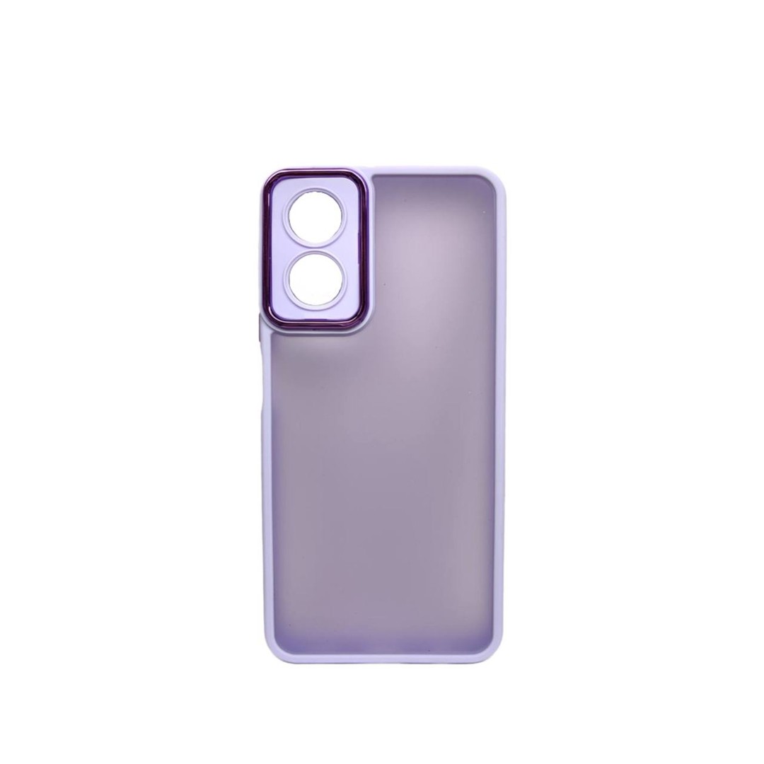 Накладка Luxury Metal Lens для Oppo A17/A17K (Бузковий)-0