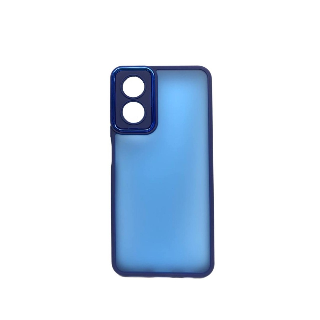 Накладка Luxury Metal Lens для Oppo A17/A17K (Синій)-0