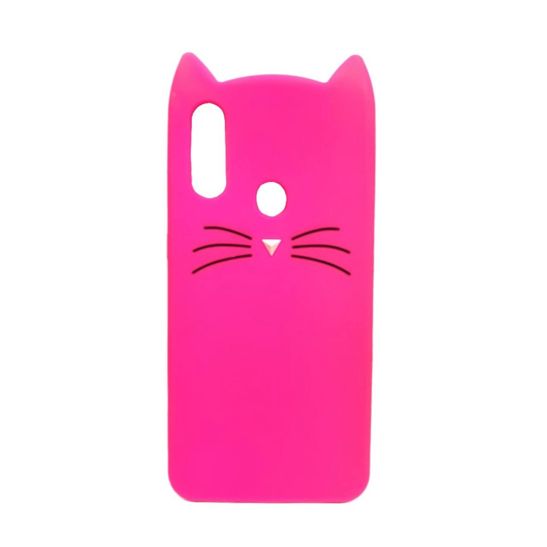 Накладка Cat 3D для Oppo A31 малинова-0