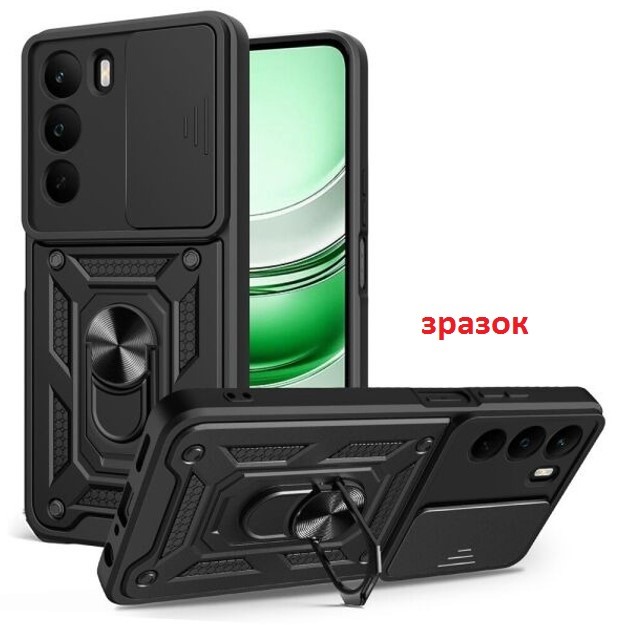 Накладка Camshield Serge Ring для Oppo A5 2025 чорна-0