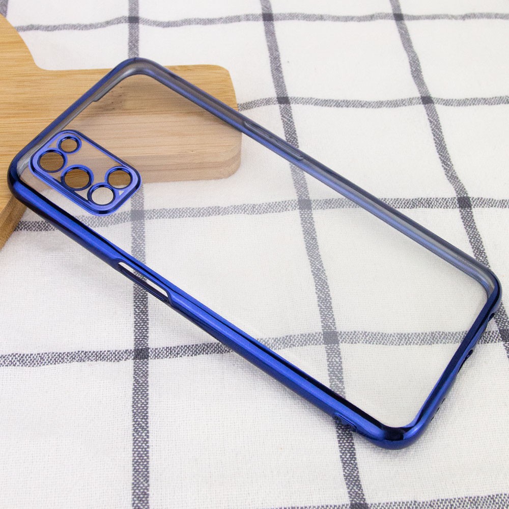 Накладка прозора глянцева окантовка для Oppo A52 / A72 / A92 (Синя)-1