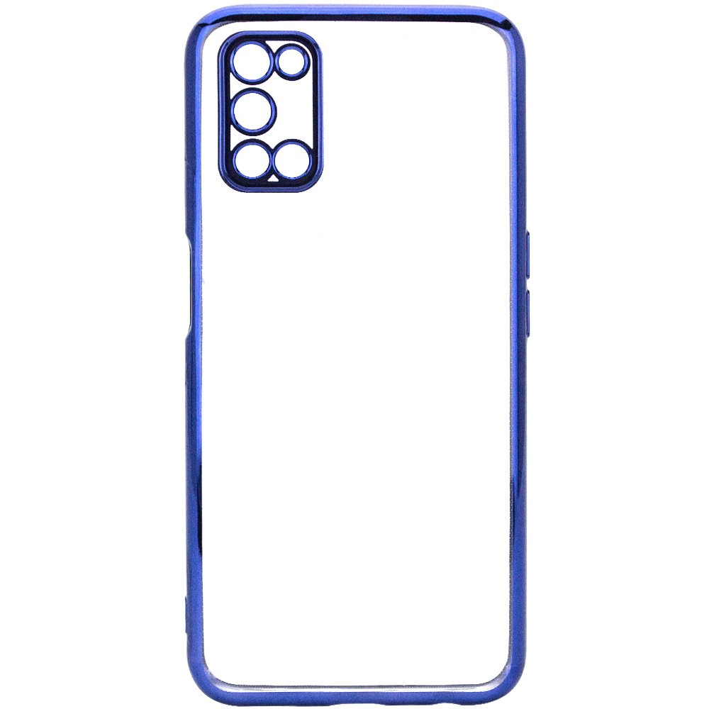Накладка прозора глянцева окантовка для Oppo A52 / A72 / A92 (Синя)-0