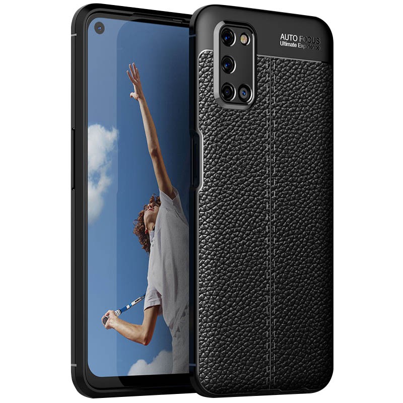 Накладка Ultimate Leather для Oppo A52/A72/A92 чорна-0