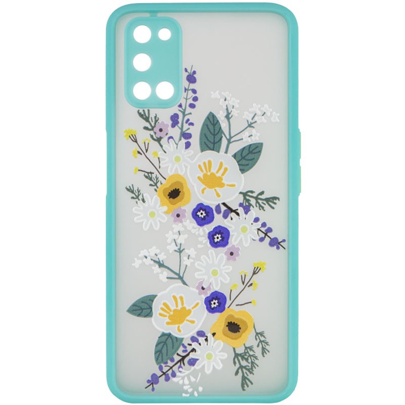 Накладка Totu Gingle Print для Oppo A52/A72/A92  Білі квіти-0