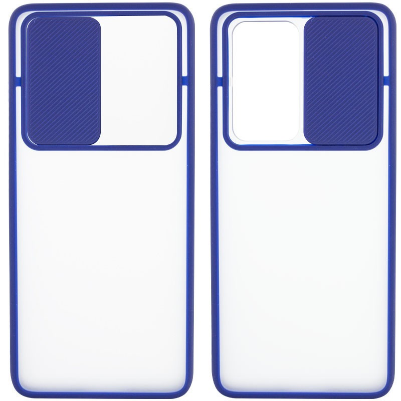 Накладка Camshield mate TPU для Oppo A52 / A72 / A92 синя шторка-0