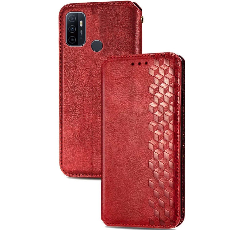 Книжка GETMAN Cubic для Oppo A53/A32/A33 червона-0