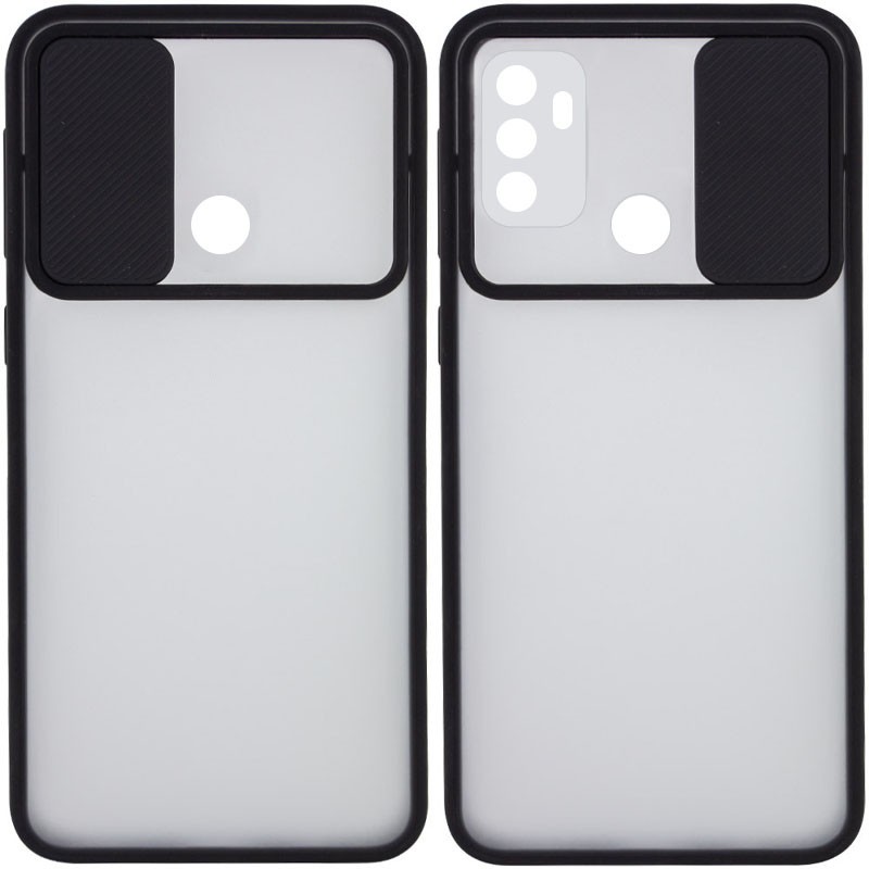 Накладка Camshield mate TPU для Oppo A53 / A32 / A33 чорна шторка-0
