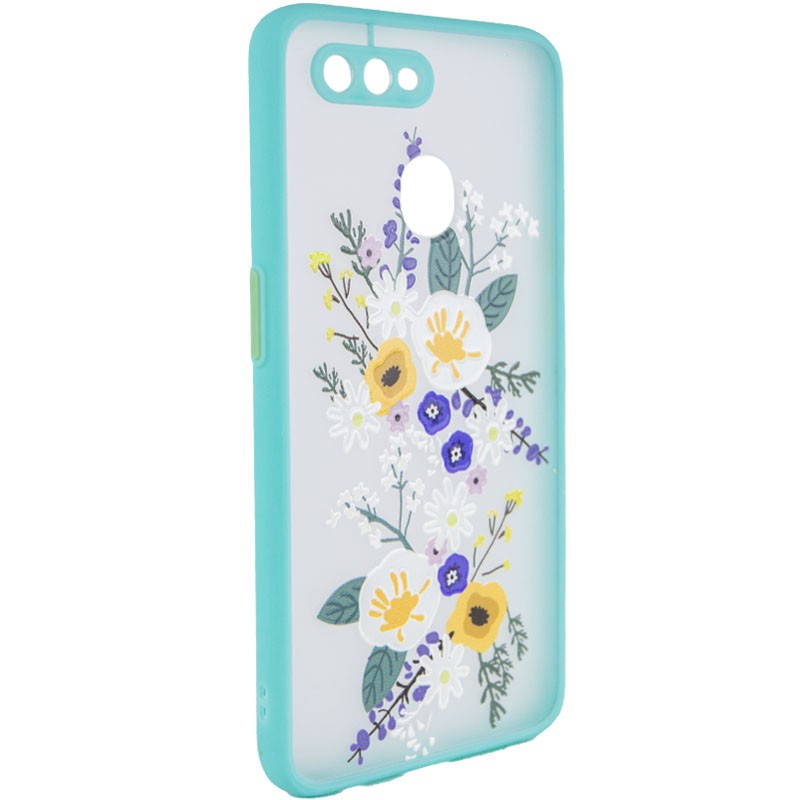 Накладка Totu Gingle Print для Oppo A5s / Oppo A12  Білі квіти-1