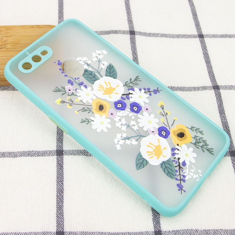 Накладка Totu Gingle Print для Oppo A5s / Oppo A12  Білі квіти-2