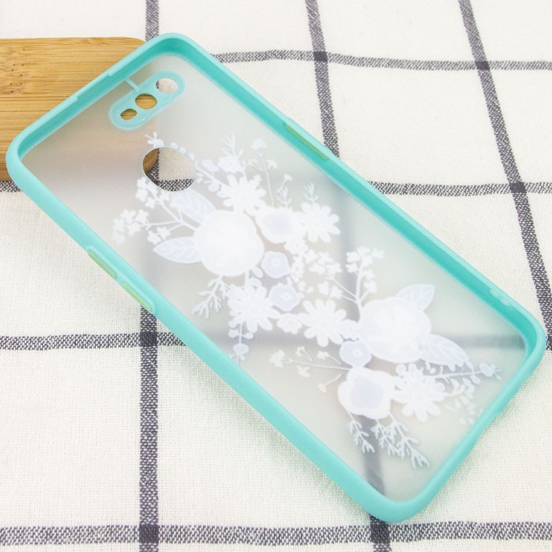 Накладка Totu Gingle Print для Oppo A5s / Oppo A12  Білі квіти-3